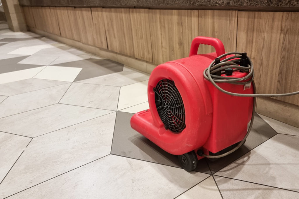 close up of portable floor dryer fan used in publi 2024 01 16 16 34 58 utc